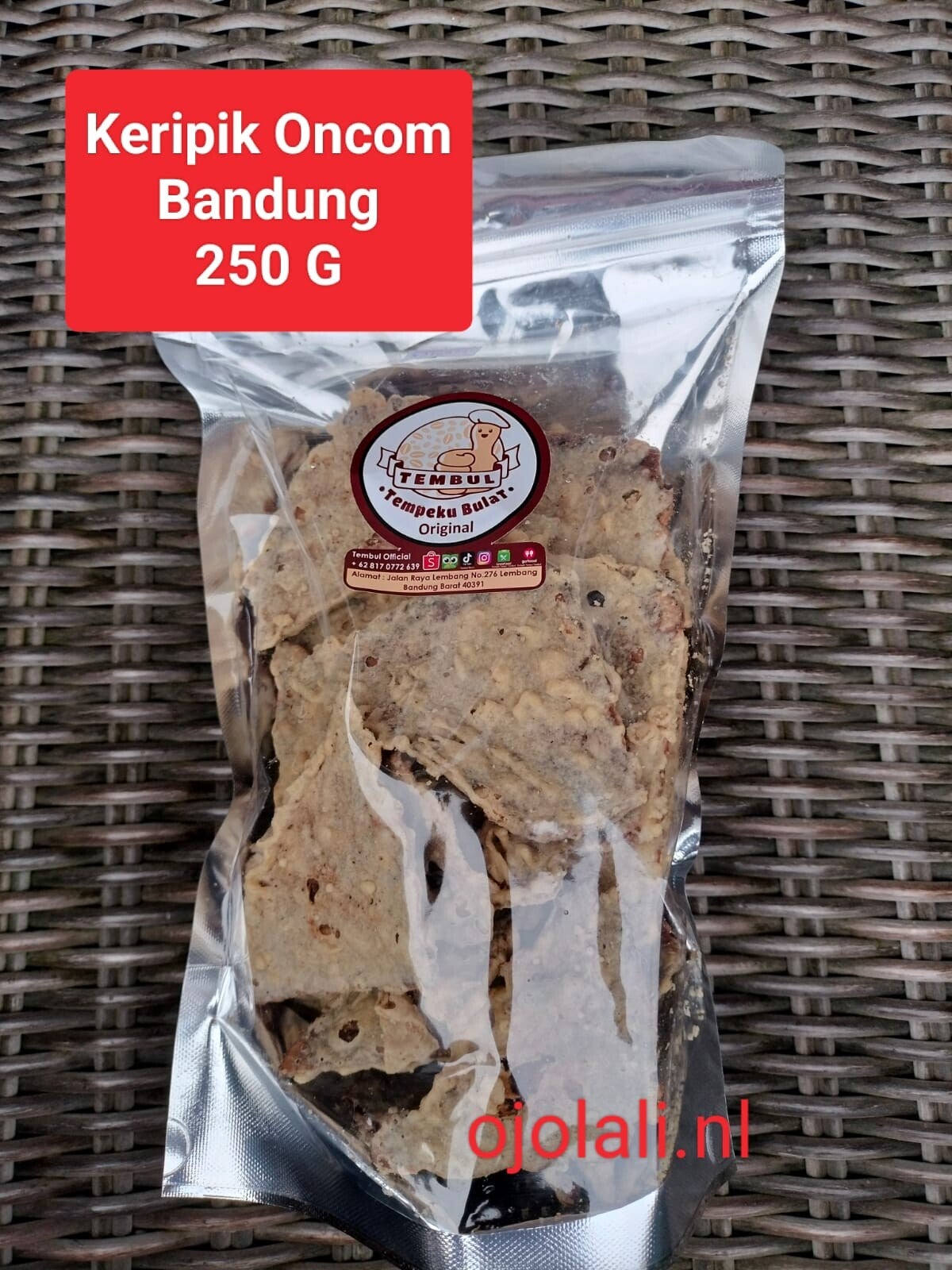 Keripik Oncom Rasa Original 250 Gr