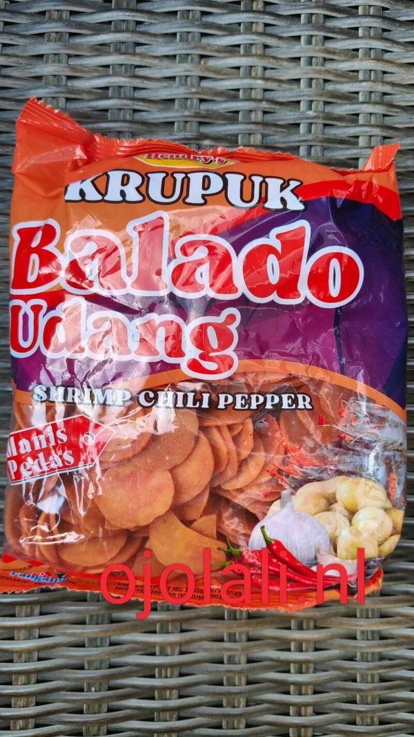 Kerupuk Mentah Udang / Udang Bulat  500gr (Ongebakken/ Mentah) - Balado