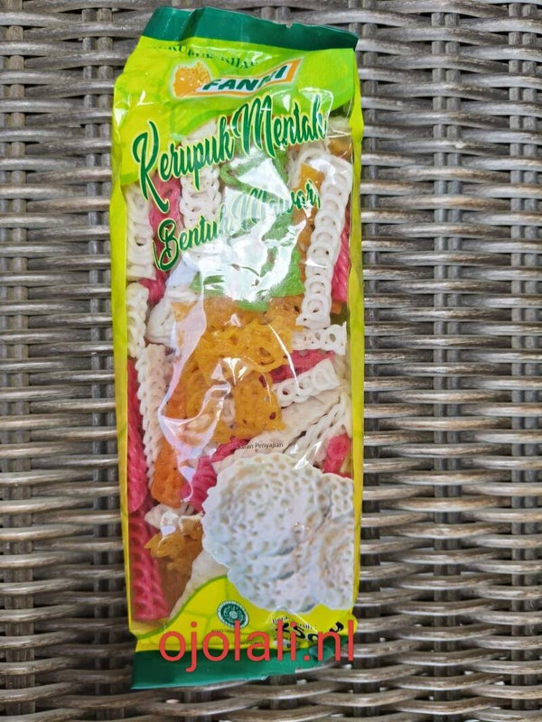 Kerupuk Kampoeng Fanni Kepang Mawar Warna Warni Rose Mentah (Ongebakken) 250 G