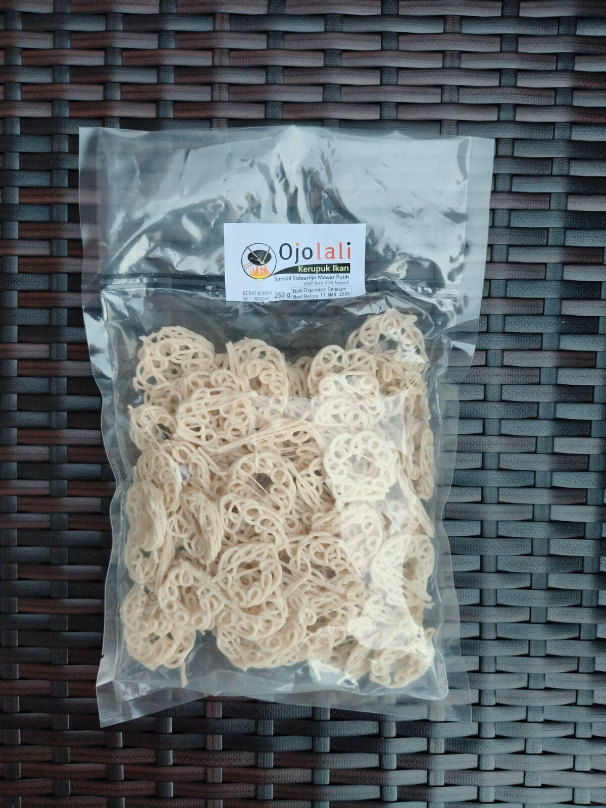 Kerupuk Ikan Special Sidoardjo Mawar Putih 250 G (Mentah/ Ongebakken)