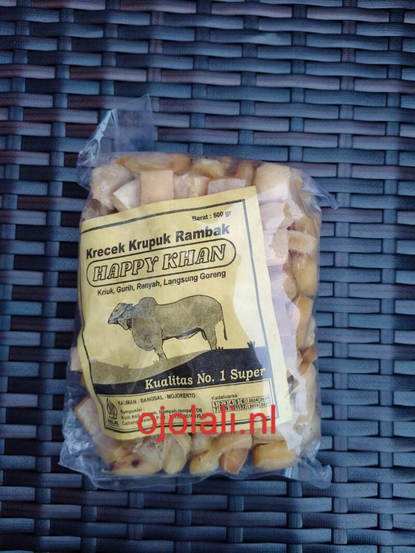 Kerupuk Kulit Sapi Mentah 500gr (Kotak Dadu) Mentah/ Ongebakken