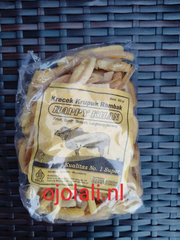 Kerupuk Kulit Sapi Mentah 500gr (STIK MIE) Mentah/ Ongebakken