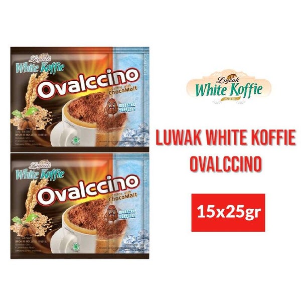 LUWAK WHITE KOFFIE OVALCCINO 1 RENCENG 15x25g