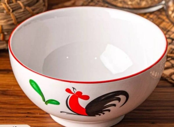 Mangkok ayam jago keramik/mangkok baso keramik