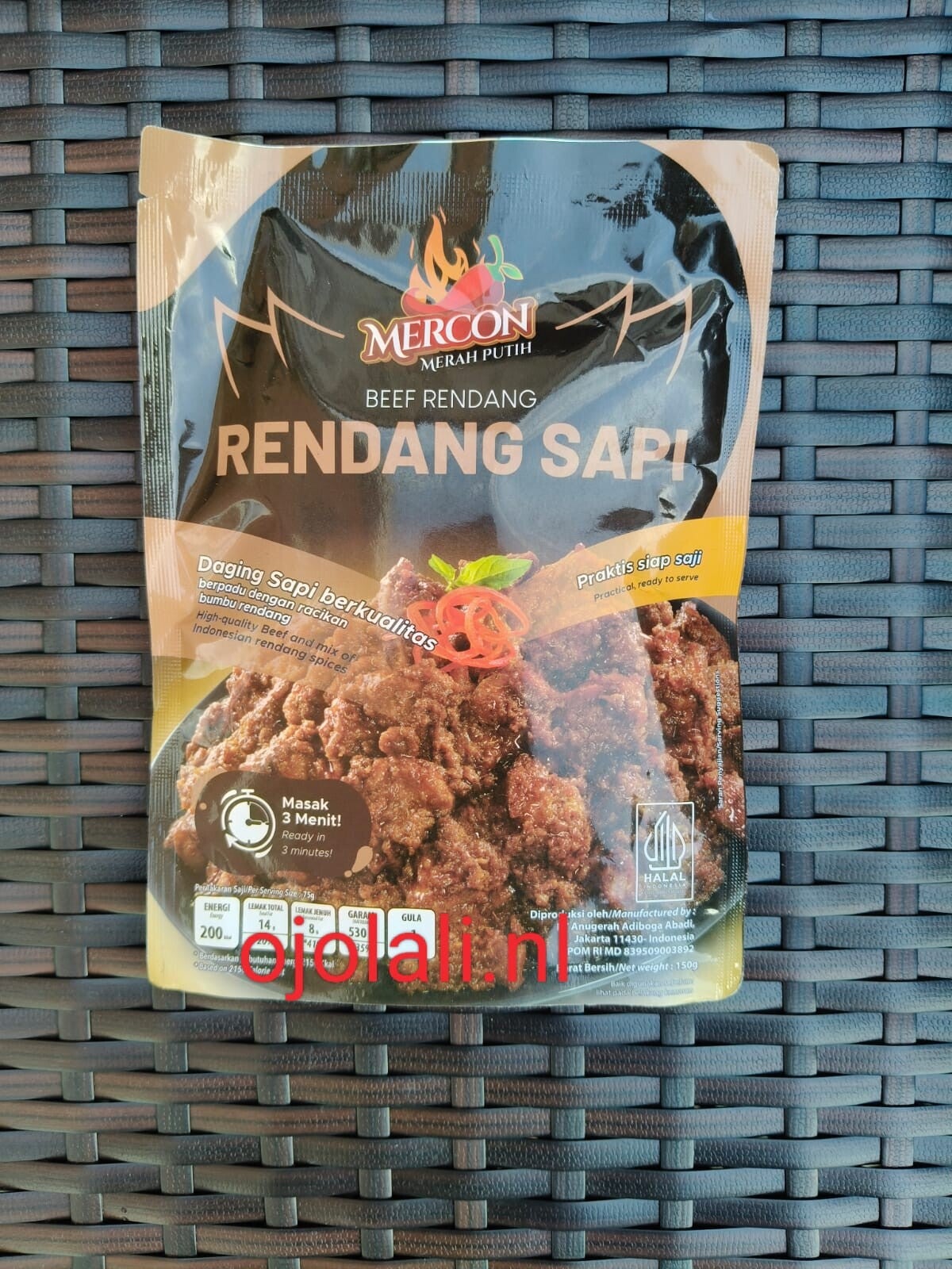 Mercon Merah Putih - Rendang Sapi 150 Gram