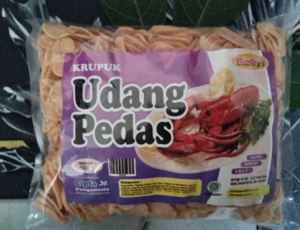 Kerupuk Mentah Udang  / Udang Bulat 500gr Ongebakken/ Mentah) - Pedas