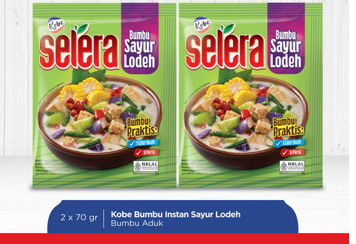 Kobe Selera Bumbu Instan Sayur Lodeh 75gr x 2pcs