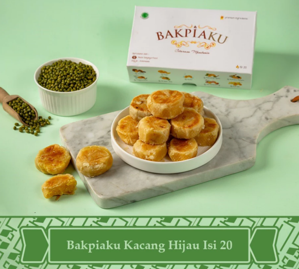 Bakpia Bakpiaku Khas Jogja Isi 20 Kacang Hijau Vakum