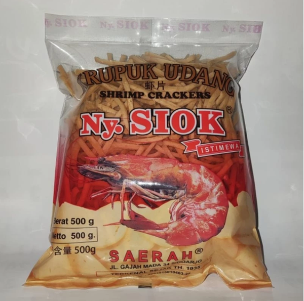 Krupuk Kerupuk Udang STIK Ny Siok (500gr)  (ongebakken/ mentah)