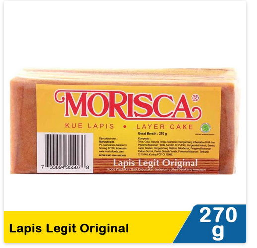 Morisca lapis legit original 270g