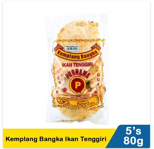 purnama kemplang bangka 5's ikan tenggiri