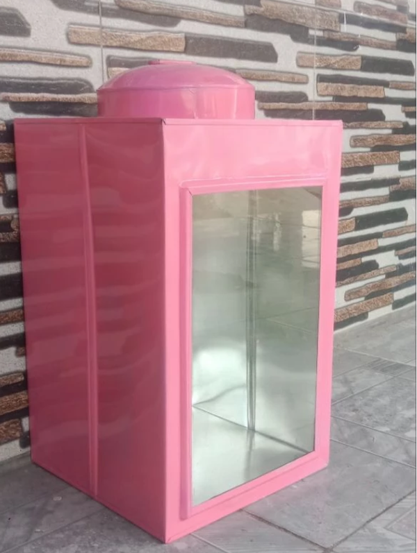 Kaleng kerupuk besar/kaleng kerupuk jadul 23x35cm - PINK