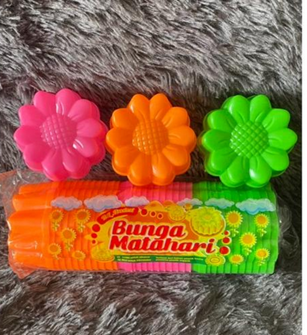Cetakan Kue/Puding/Bolu/Talam/Agar Bunga Matahari (1 pack @12 pcs)