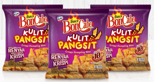 Kobe Snack BonCabe Kulit Pangsit Level 10 1 renceng 27gr x 10 pcs