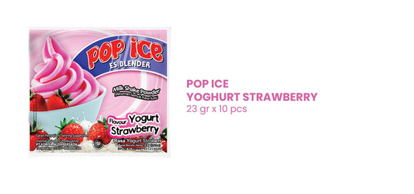 POP ICE STRAWBERRY YOGURT  23GR 10'S