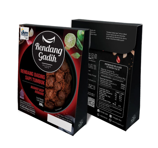 Rendang Gadih Daging Sapi Tumbuk @ 250 g - Spicy (Pedas)
