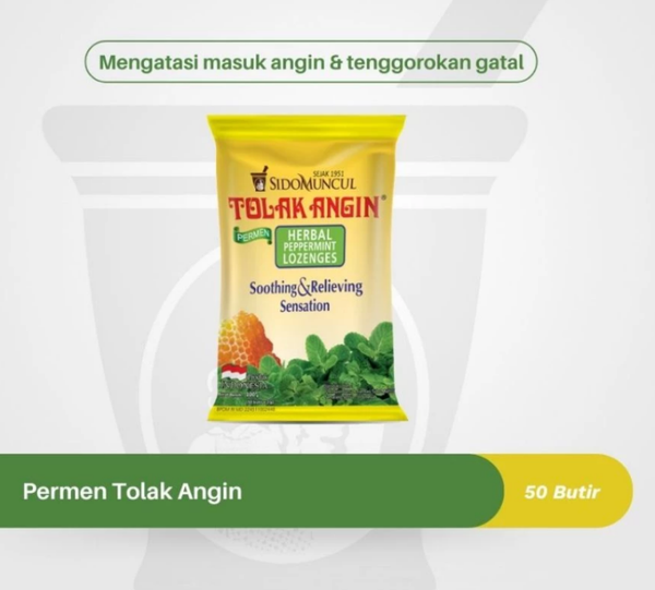 Permen Tolak Angin (Isi 50 Butir) - Masuk Angin Tenggorokan Gatal