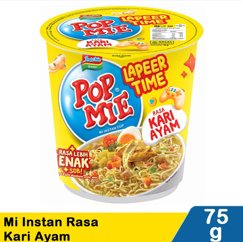 Pop Mie mi instan Kari Ayam 79g