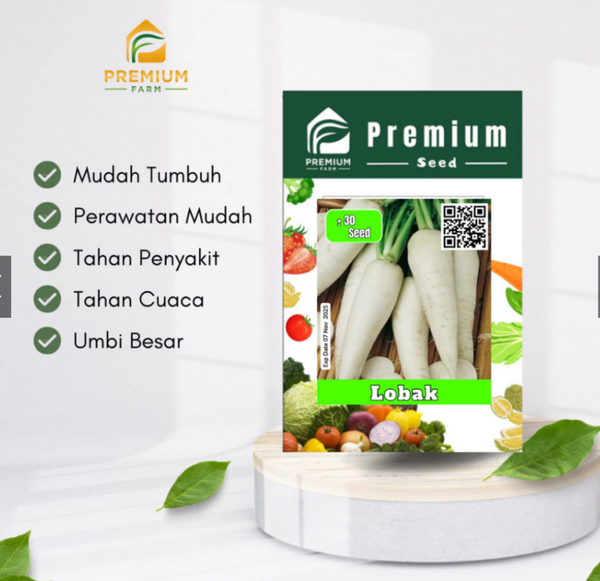 Benih Biji Premium LOBAK  per pack