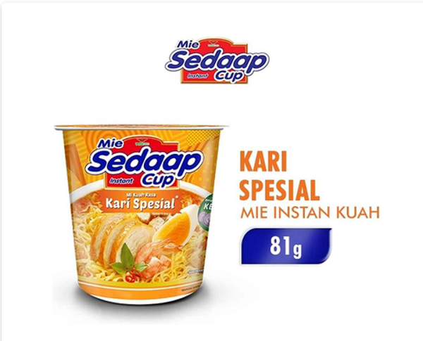 Sedaap mie instant Kari 81g - CUP