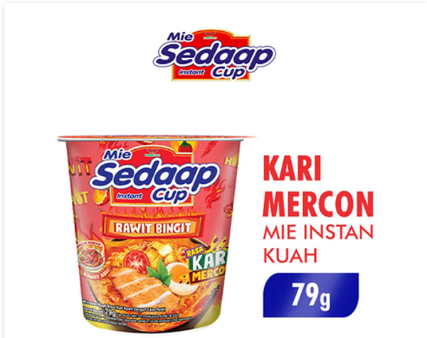 Sedaap mie instant Kari Mercon 79g - CUP