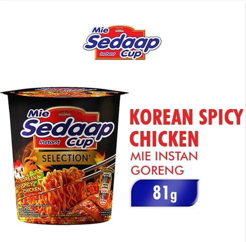 Sedaap mie instant Korean Spicy Chicken 81g - CUP
