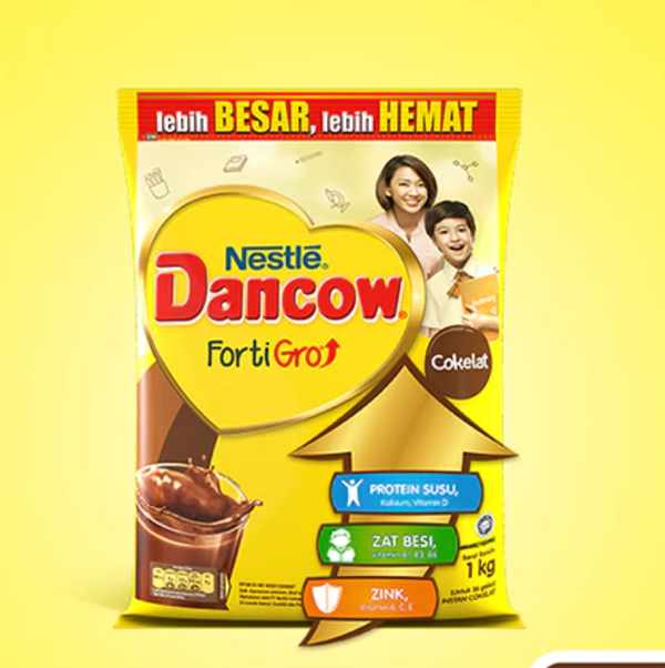 Dancow Fortigro Susu Bubuk Anak Cokelat Pouch 1 kg