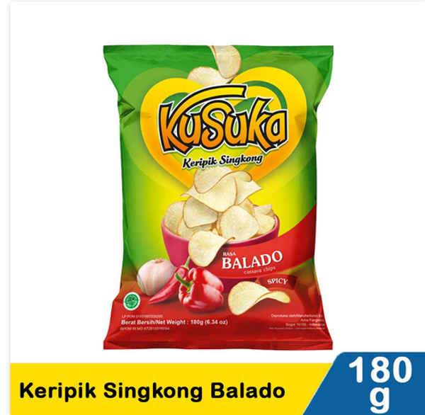 kusuka keripik singkong balado 180g