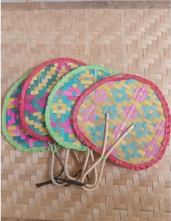 Kipas Bambu Bentuk Bulat