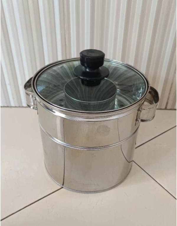 Dandang Bakso Stainless mini Tutup Kaca Ukuran 18cm