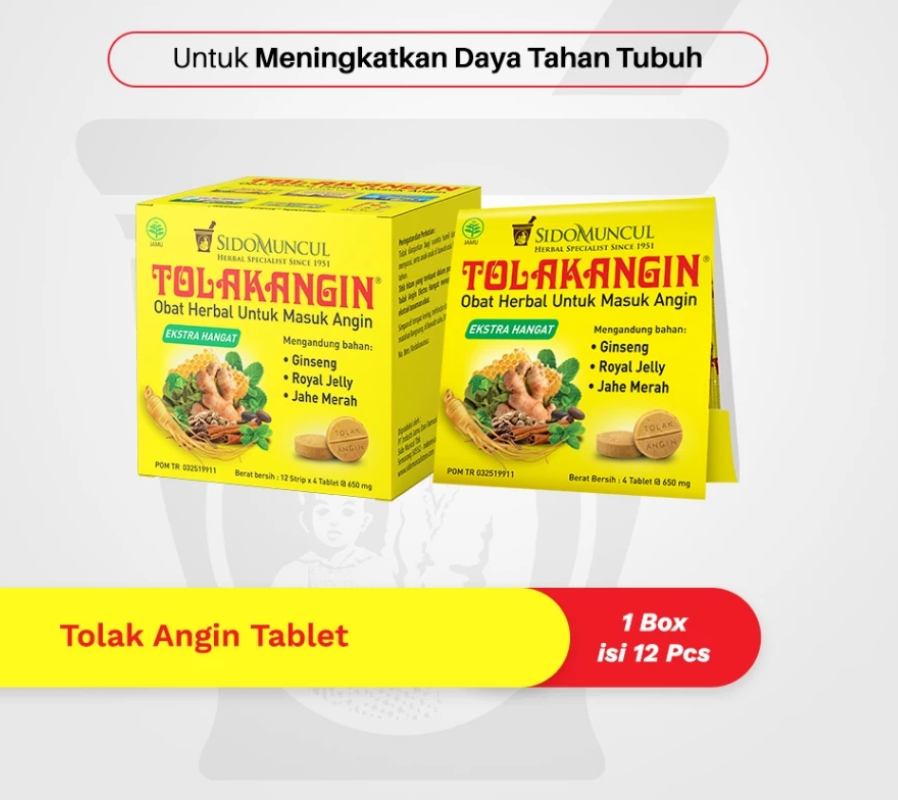 Tolak Angin Tablet 1 Box isi 12 Pcs