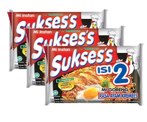 Suksess Mie Instan Goreng Ayam Kremes Bag 133 gr