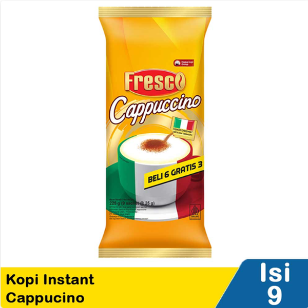 fresco kopi instant cappuccino 9x25g