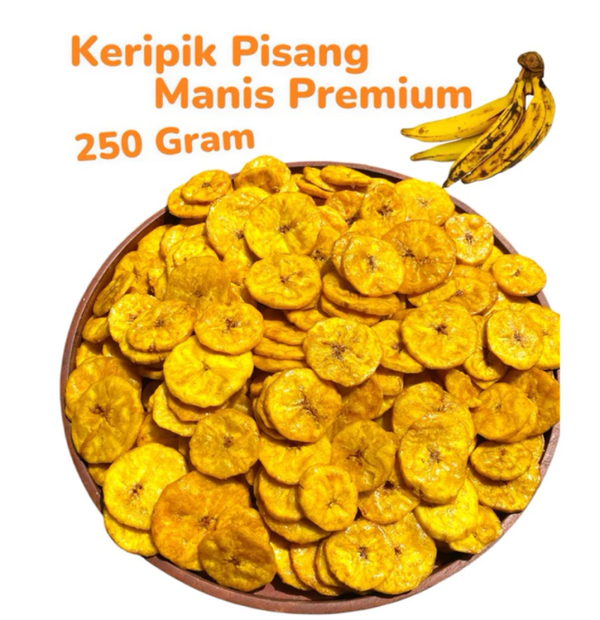KERIPIK PISANG KOIN MANIS PREMIUM 250 Gram