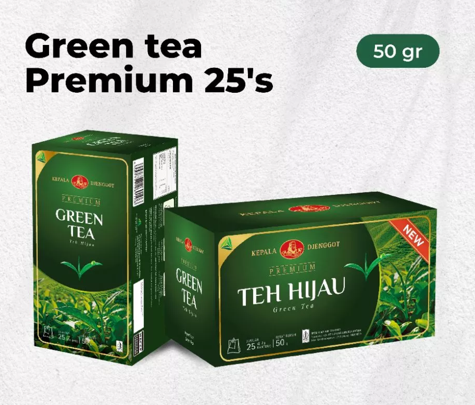 Kepala Djenggot Green Tea Premium 25's 50 gr - Teh Hijau Premium