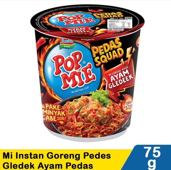 POP MIE GORENG PEDES RASA AYAM GLEDEK 75 GR