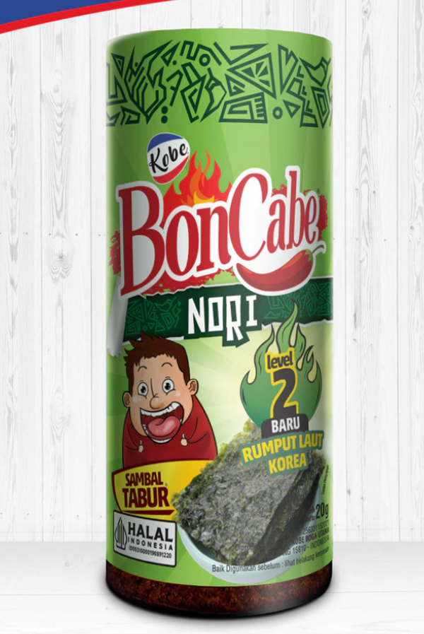 Kobe BonCabe Sambal Tabur Level 2 Rasa Nori Botol 20gr
