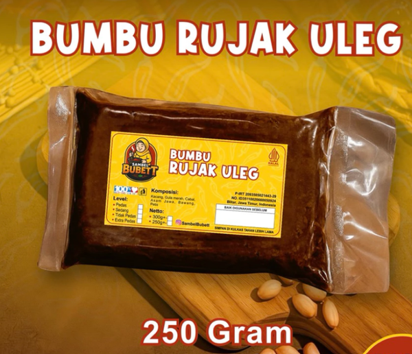 Sambal Bubet Bumbu Rujak Uleg Petis/Cingur Khas Blitar 250 g - Sedang