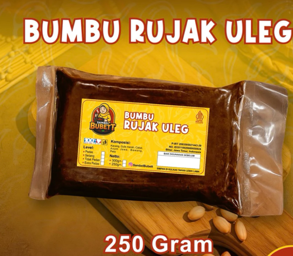 Sambal Bubet Bumbu Rujak Uleg Petis/Cingur Khas Blitar 250 g - Pedas