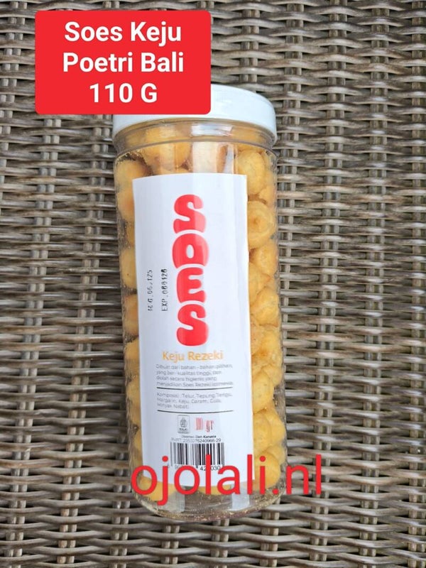 Poetri Bali - Kue Soes Keju Rezeki Toples 110 G