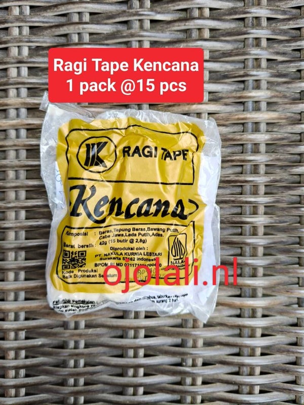 Ragi tape NKL Cap Kencana 1 pack @15 pcs