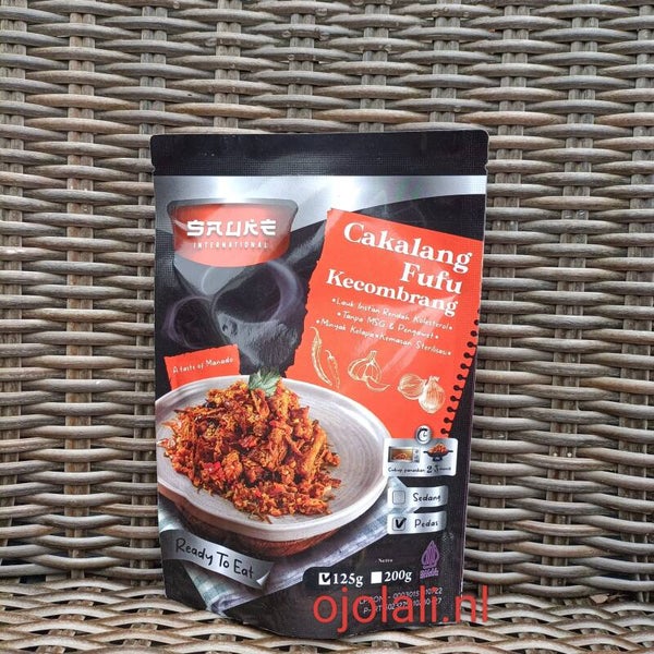 SAUKE CAKALANG FUFU KECOMBRANG TRAVEL PACK 125 G - PEDAS