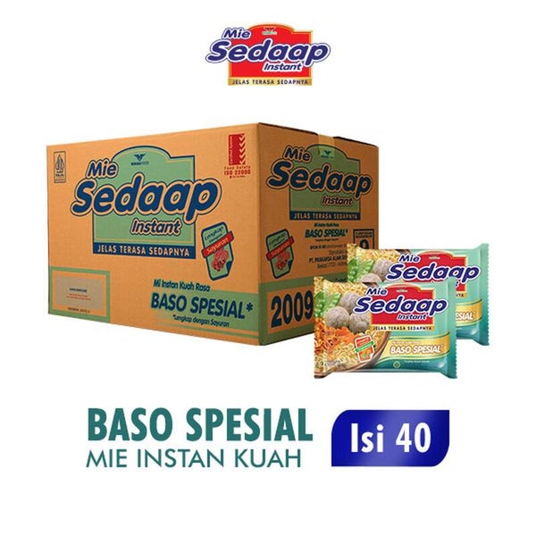 Sedaap Mie Instan Baso Spesial 77 grx40 pcs (1 DOOS)