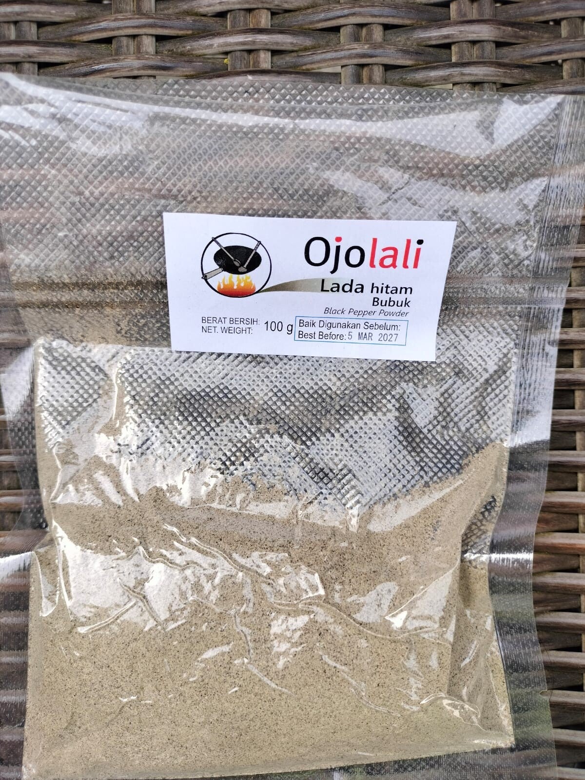 Black Pepper Powder/ Lada Hitam Bubuk 100 G