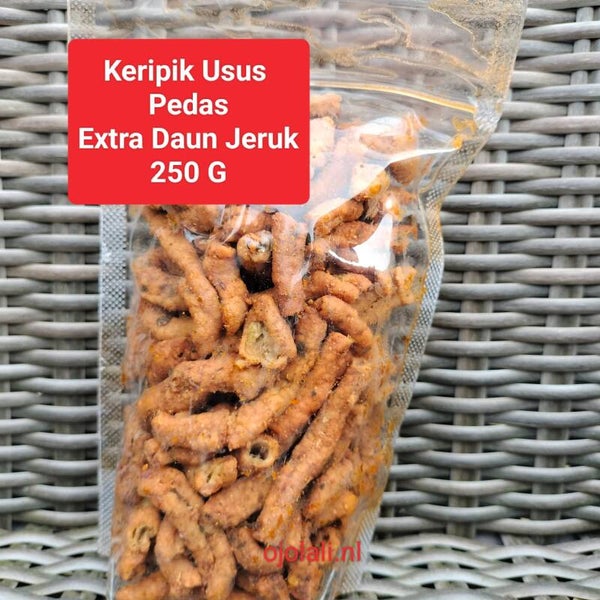 Keripik Usus Pedas Extra Daun Jeruk  250 g