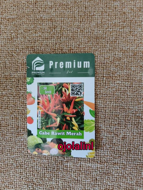 Benih Biji Premium Cabe Rawit Merah per pack
