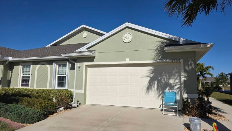 After - Front view - Before and after exterior house painting Port Charlotte Florida