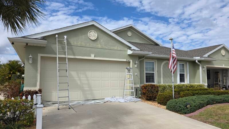 Before - Finished house exterior repaint Charlotte County Florida