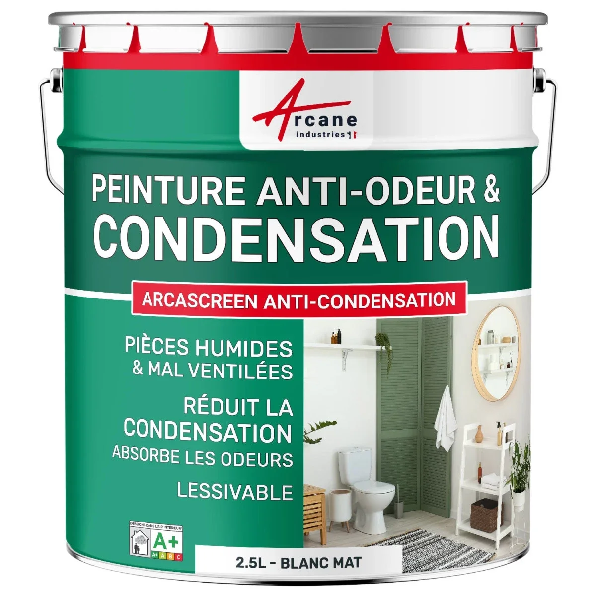 Peinture anti-condensation, anti-odeurs pour pièce humide : ARCASCREEN ANTI-CONDENSATION