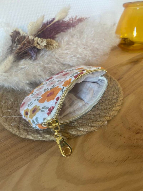 Porte-Monniae Fleurs Gaze